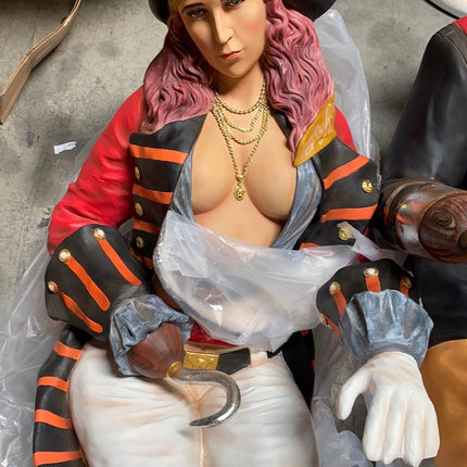 Lady Pirate Sitting Life Size Statue - LM Treasures 