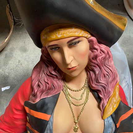 Lady Pirate Sitting Life Size Statue - LM Treasures 