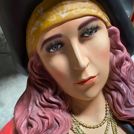 Lady Pirate Sitting Life Size Statue - LM Treasures 