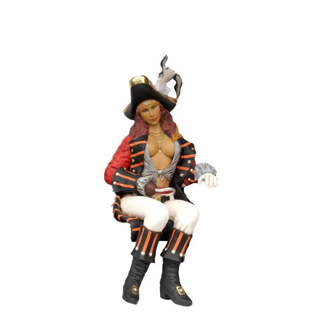 Lady Pirate Sitting Life Size Statue LM Treasures - A