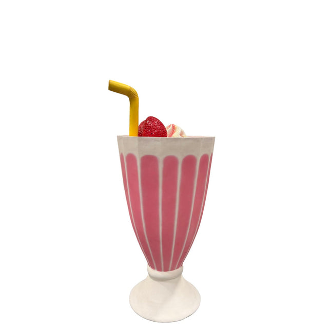 Strawberry Ice Cream Milkshake Over Sized Statue LM Treasures - A