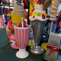 Strawberry Ice Cream Milkshake Over Sized Statue - LM Treasures 