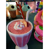 Strawberry Ice Cream Milkshake Over Sized Statue - LM Treasures 