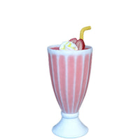 Strawberry Ice Cream Milkshake Over Sized Statue - LM Treasures 