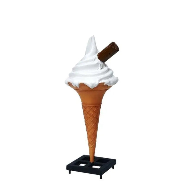 Soft Serve Ice Cream On Metal Base Over Sized Statue LM Treasures - A