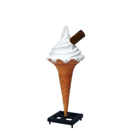 Soft Serve Ice Cream On Metal Base Over Sized Statue - LM Treasures 