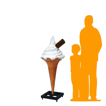 Soft Serve Ice Cream On Metal Base Over Sized Statue - LM Treasures 