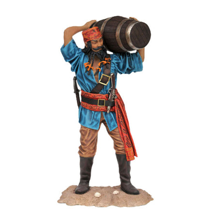Pirate Carrying Barrel Life Size Statue - LM Treasures 