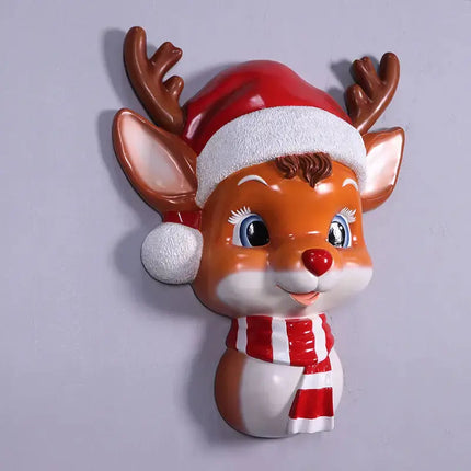 Cute Comic Reindeer Wall Decor Statue LM Treasures - H