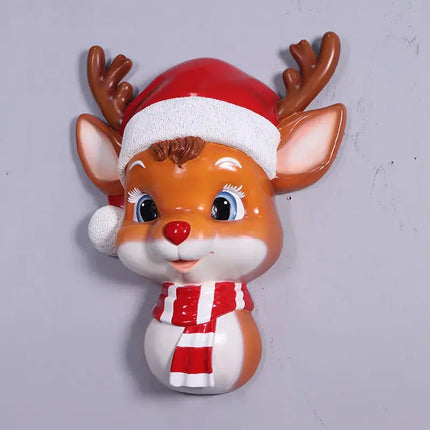 Cute Comic Reindeer Wall Decor Statue LM Treasures - H