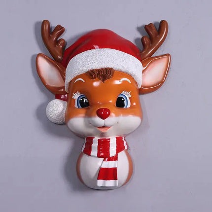 Cute Comic Reindeer Wall Decor Statue LM Treasures - H