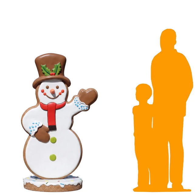 Gingerbread Snowman Life Size Christmas Statue LM Treasures - H