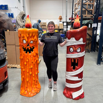 Pumpkin Candle Life Size Statue LM Treasures - H