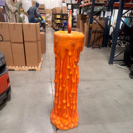 Pumpkin Candle Life Size Statue LM Treasures - H