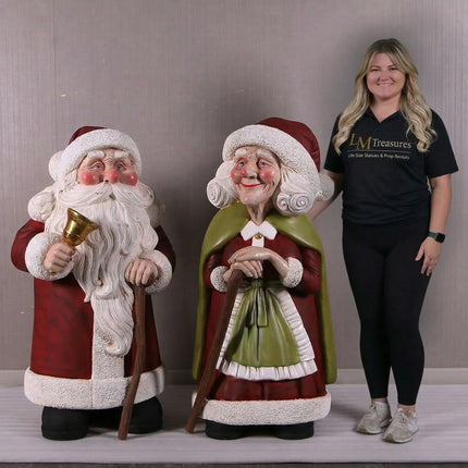 Vintage Mr. Claus Small 4ft Statue LM Treasures - H