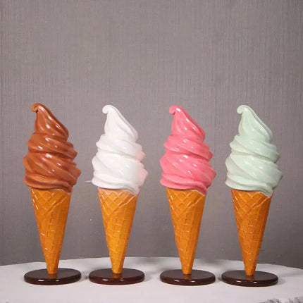 Small Vanilla Soft Serve Ice Cream Table Top Statue LM Treasures - H