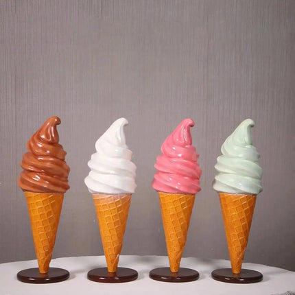 Small Vanilla Soft Serve Ice Cream Table Top Statue LM Treasures - H