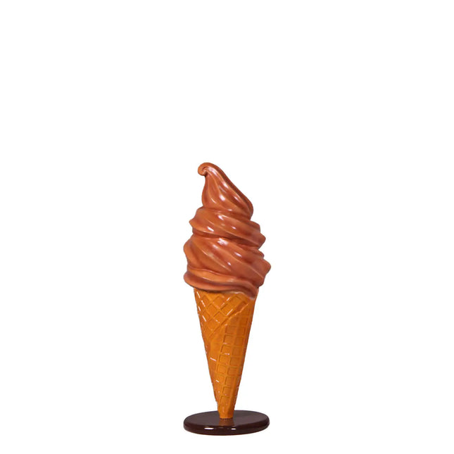 Small Chocolate Soft Serve Ice Cream Table Top Statue LM Treasures - H