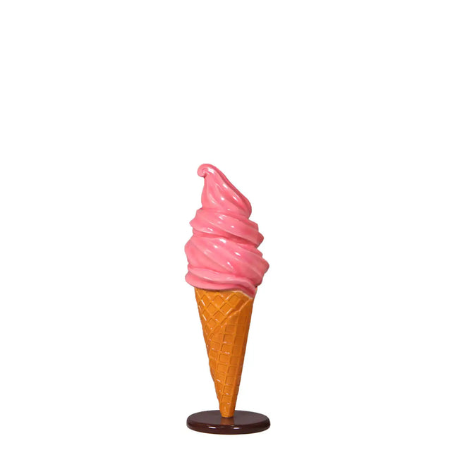 Small Strawberry Soft Serve Ice Cream Table Top Statue LM Treasures - H