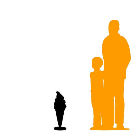 Small Vanilla Soft Serve Ice Cream Table Top Statue LM Treasures - H