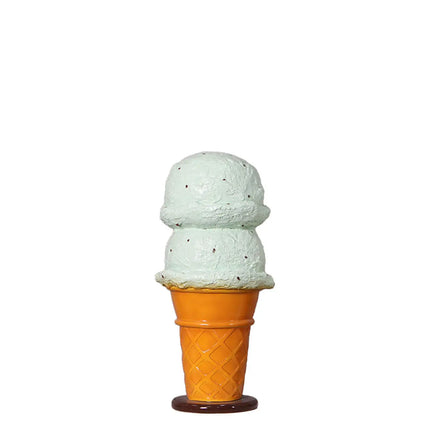 Small Two Scoop Mint Ice Cream Table Top Statue LM Treasures - H