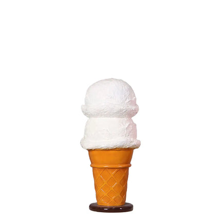 Small Two Scoop Vanilla Ice Cream Table Top Statue - LM Treasures