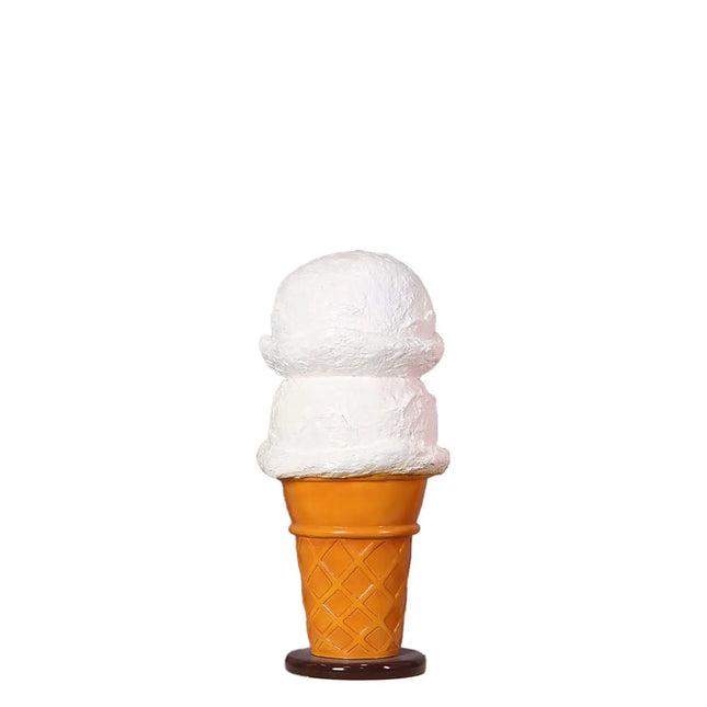 Small Two Scoop Vanilla Ice Cream Table Top Statue LM Treasures - H