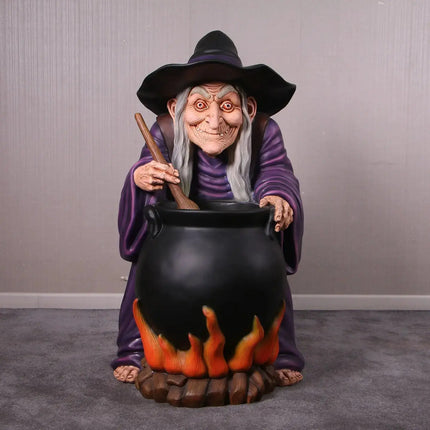 Witch with Cauldron Small Statue LM Treasures - H