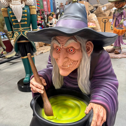 Witch with Cauldron Small Statue LM Treasures - H