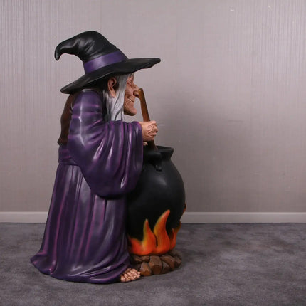 Witch with Cauldron Small Statue LM Treasures - H