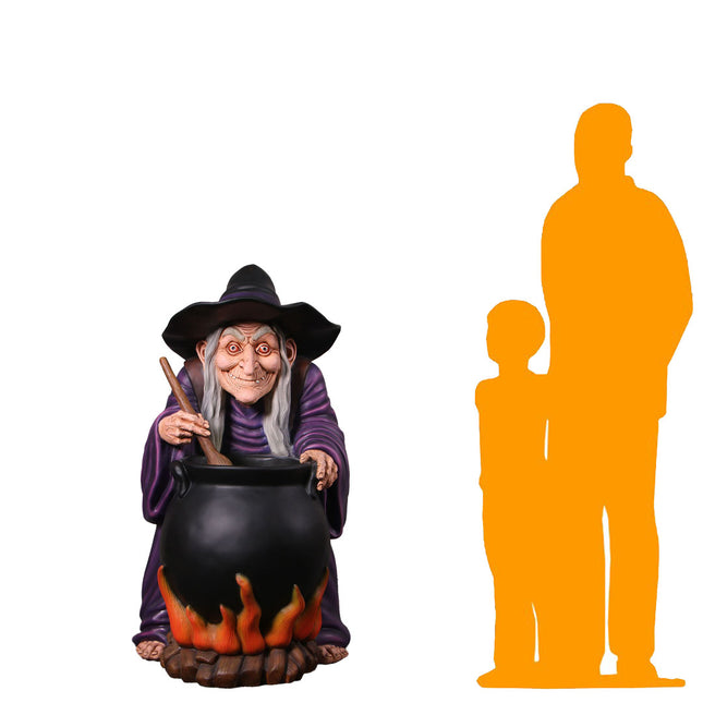 Witch with Cauldron Small Statue - LM Treasures