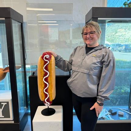 Small Hot Dog on Base Statue - LM Treasures