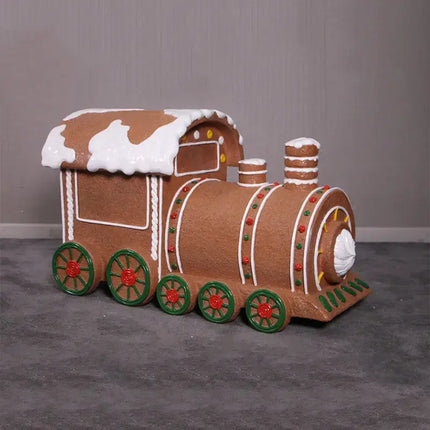 Small Gingerbread Train Statue LM Treasures - H
