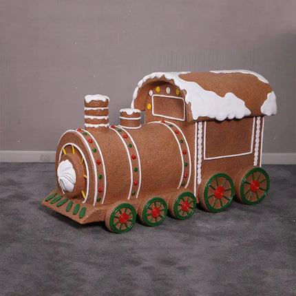 Small Gingerbread Train Statue LM Treasures - H
