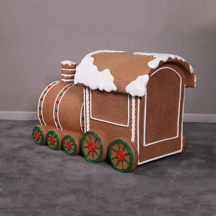 Small Gingerbread Train Statue LM Treasures - H