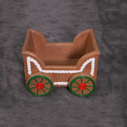 Small Gingerbread Cart Photo Op Statue LM Treasures - H