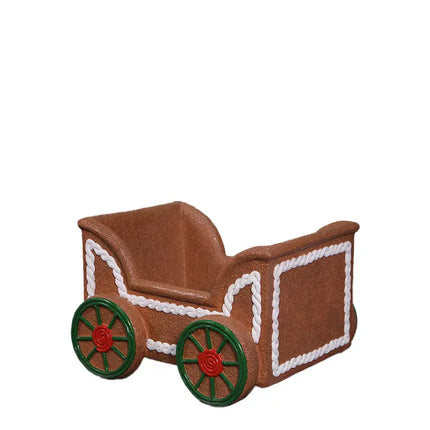 Small Gingerbread Cart Photo Op Statue LM Treasures - H