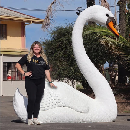 Jumbo Swan Amore Life Size Statue