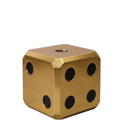 Lucky 18in Gold Dice Side Table Statue