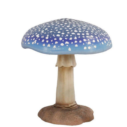 Large Blue Mushroom Over Sized Statue - LM Treasures 