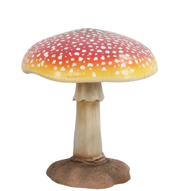 Large Red Mushroom Over Sized Statue LM Treasures - T
