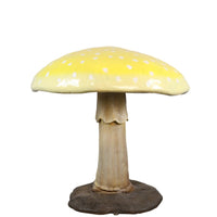 Large Yellow Mushroom Over Sized Statue - LM Treasures 