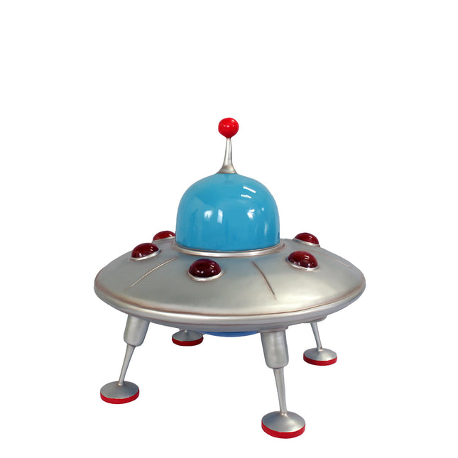 Comic UFO Landed Alien Spaceship Statue LM Treasures - T