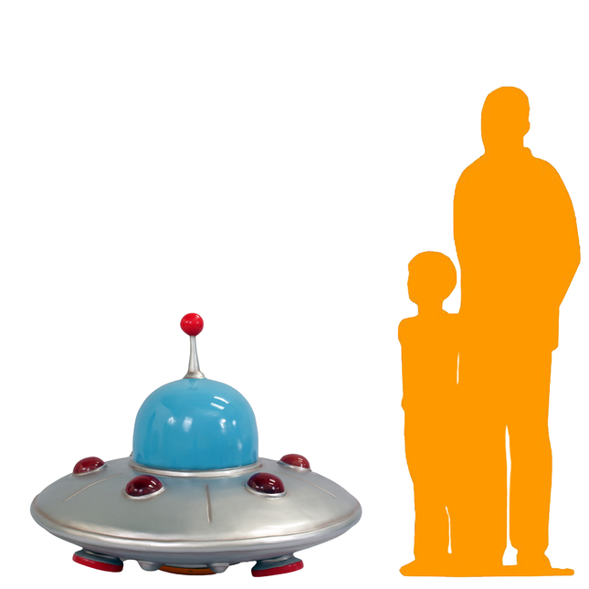 Comic UFO Alien Spaceship Statue LM Treasures - T