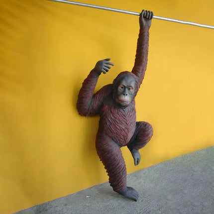 Hanging Jumbo Orangutan Monkey Statue