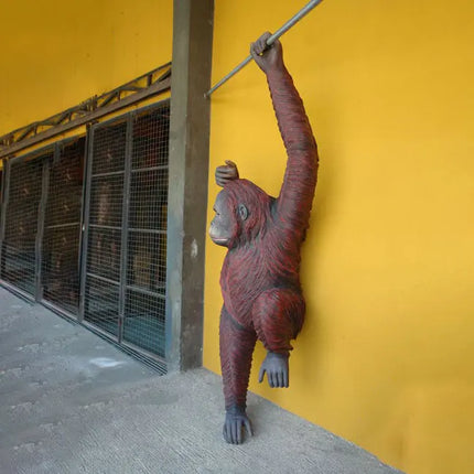 Hanging Jumbo Orangutan Monkey Statue