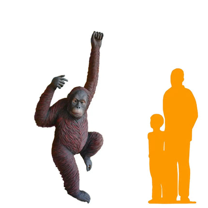 Hanging Jumbo Orangutan Monkey Statue