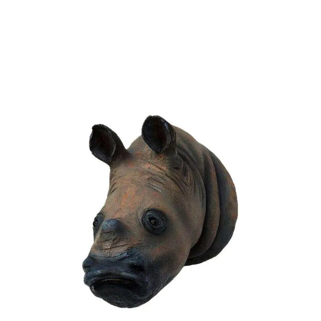Baby Rhinoceros Head Life Size Statue LM Treasures - A