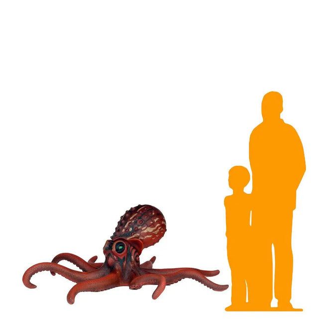 Red Octopus Statue - LM Treasures 