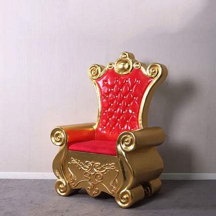 Red Royal Throne Christmas Chair Statue